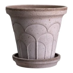 Bergs Potter Macetas De Exterior|Macetas<Maceta Fleur con plato, 2 piezas, , Ø18 cm Gris