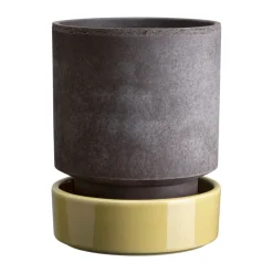 Bergs Potter Maceta Hoff, Ø18 cm, Raw Grey-Pale Yellow GrisAmarillo Outlet