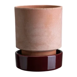 Bergs Potter Macetas<Maceta Hoff, Ø18 cm, Raw Rosa-Deep Burgundy RosaPúrpura