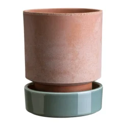 Bergs Potter Maceta Hoff, Ø18 cm, Raw Rosa-Misty Blue RosaAzul