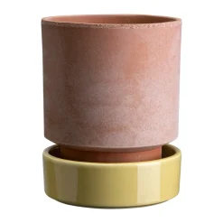 Bergs Potter Maceta Hoff, Ø18 cm, Raw Rosa-Pale Yellow RosaAmarillo New
