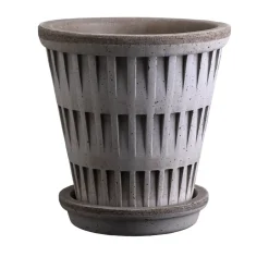 Bergs Potter Maceta Pantheon raw, Grey, Ø12 cm Gris Online
