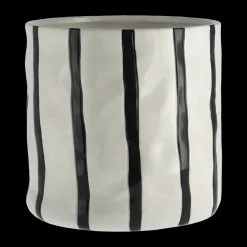 Scandi Living Maceta Thrive Ø20 cm, Blanco-negro BlancoNegro New