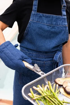 Sagaform Manopla de cocina Aron denim 16x30 cm, Azul Discount