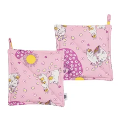 Moomin Arabia Manoplas Mumin enamoradas, pack de 2, 22x22 cm Rosa Hot
