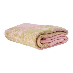RICE Colchas De Cama<Manta acolchada 225x225 cm, Suave Rosa