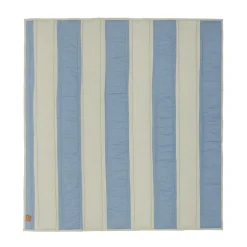 OYOY Mantas Infantiles|Mantas Infantiles<Manta acolchada Striped 130x140 cm, Blue-clay AzulGris
