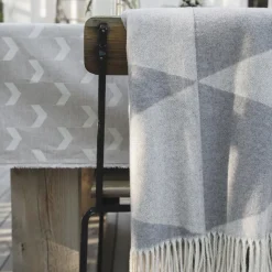 Scandi Living Manta algodón Rime, Fog Gris Best