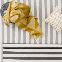 Scandi Living Mantas De Algodón<Manta algodón Rime, Mustard Amarillo