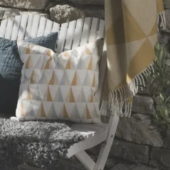 Scandi Living Mantas De Algodón<Manta algodón Rime, Mustard Amarillo