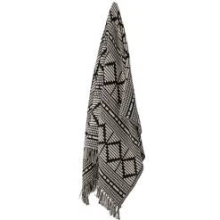 Bloomingville Mantas De Algodón<Manta algodón reciclado 130x160 cm, Negro