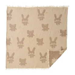 Klippan Yllefabrik Mantas Infantiles|Mantas Infantiles<Manta Bunny&Bear 75x90 cm, Beige Gris