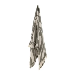 Bloomingville Manta de algodón Alk 130x160 cm, Beige-verde BeigeVerde Sale