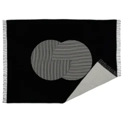 NJRD Mantas De Algodón<Manta de algodón Circles 130x185 cm, Negro