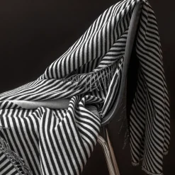 NJRD Manta de algodón Stripes, Negro Hot