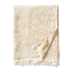 Klippan Yllefabrik Mantas De Algodón<Manta de algodón Sunflower 140x200 cm, Golden Beige