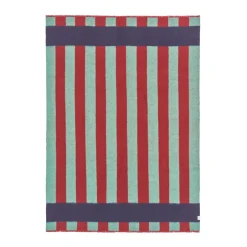 Scandi Living Mantas De Lana<Manta de lana Aisles 130x180 cm, Verde VerdeRojo