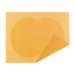 NJRD Manta de lana Circles 130x185 cm, Amarillo