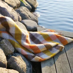 Klippan Yllefabrik Manta de lana Gotland 130x200 cm, -amarillo Multi Hot