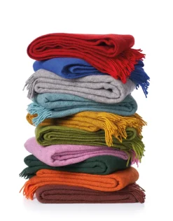 Klippan Yllefabrik Manta de lana Gotland 130x200 cm, Rojo Outlet