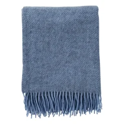Klippan Yllefabrik Mantas De Lana<Manta de lana Gotland 130x200 cm, Infinity blue Azul