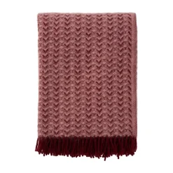 Klippan Yllefabrik Mantas De Lana<Manta de lana Ilse 130x200 cm, Rust-pink Rosa