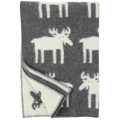 Klippan Yllefabrik Manta de lana Moose, , 90 x 130 cm Gris Discount