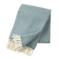 Klippan Yllefabrik Manta de lana Samba, lead grey Gris