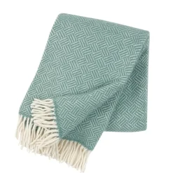 Klippan Yllefabrik Manta de lana Samba, menta Verde Outlet
