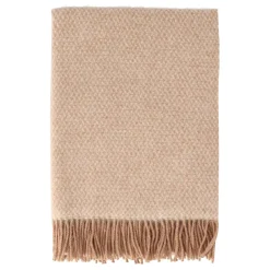 Scandi Living Manta de lana Sandstone 130x180 cm, Mocca Beige Discount