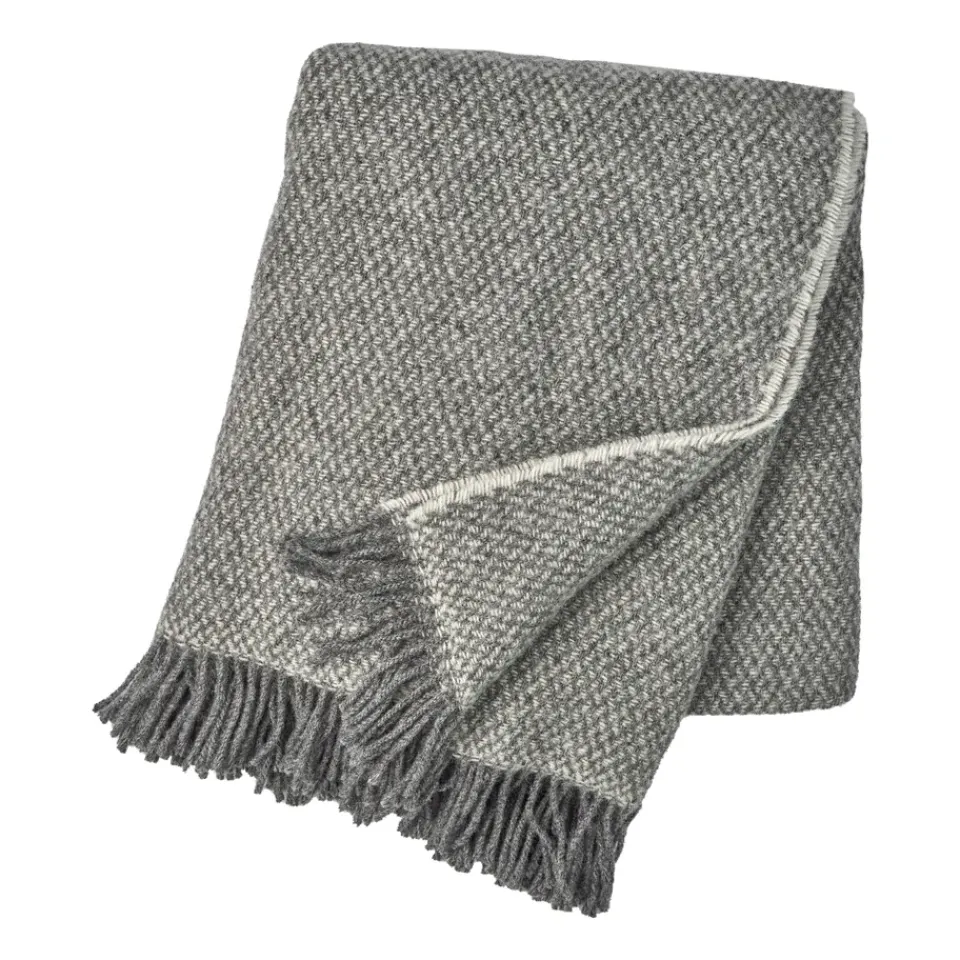Scandi Living Manta de lana Sandstone 130x180 cm, Gris