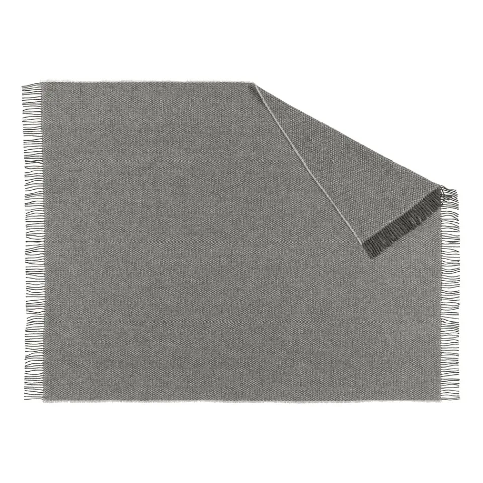 Scandi Living Manta de lana Sandstone 130x180 cm, Gris