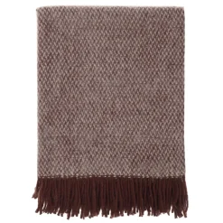 Scandi Living Manta de lana Sandstone 130x180 cm, Burdeos Rojo Discount