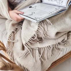 Scandi Living Mantas De Lana<Manta de lana Sandstone 130x180 cm, Beige