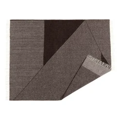 NJRD Manta de lana Stripes 130x185 cm, Marrón Clearance