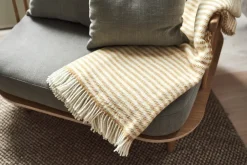 Scandi Living Mantas De Lana<Manta de lana Tidal 130x180 cm, Mustard Amarillo