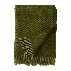 Klippan Yllefabrik Mantas De Lana<Manta de lana Zigzag 130x200 cm, Basil Verde