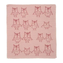 Klippan Yllefabrik Mantas Infantiles|Mantas Infantiles<Manta de peluche Hand in hand 34x40 cm, Rose brown Rosa