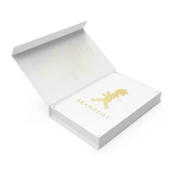 Solstickan Design Manta ignífuga Solstickan 16x2,7x25 cm, Blanco-oro BlancoColor dorado Discount