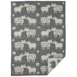 Klippan Yllefabrik Mantas Infantiles|Mantas Infantiles<Manta infantil Bää, Gris