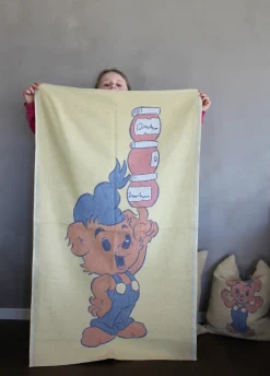 Ekelund Linneväveri Manta infantil Dunderhonung 72x105 cm, Amarillo
