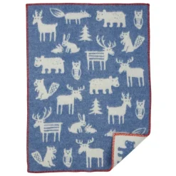 Klippan Yllefabrik Mantas Infantiles|Mantas Infantiles<Manta infantil Forest, Azul