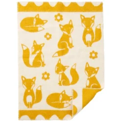 Klippan Yllefabrik Mantas Infantiles|Mantas Infantiles<Manta infantil Fox, azafrán Amarillo