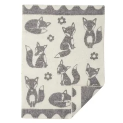 Klippan Yllefabrik Manta infantil Fox, Gris Discount