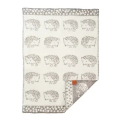 Klippan Yllefabrik Manta infantil Hedgehog 65x90 cm, Gris Best