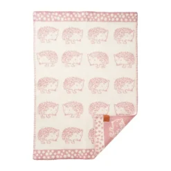 Klippan Yllefabrik Mantas Infantiles|Mantas Infantiles<Manta infantil Hedgehog 65x90 cm, Rosa