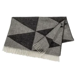 Scandi Living Manta lana Rime, Charcoal Negro Hot