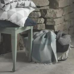 Scandi Living Manta lana Rime, Charcoal Negro Hot