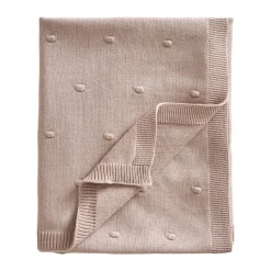 Jack o Juno Mantas Infantiles|Mantas Infantiles<Manta para bebé Bubble de punto 80x100 cm, Dusty pink Rosa
