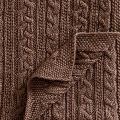 Jack o Juno Manta para bebé lana merino tejida 80x100 cm, Cookie Marrón Hot
